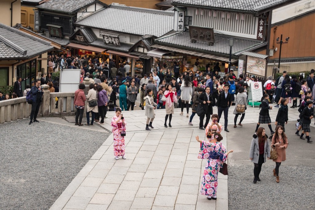 Am Ende der Gasse zum Kiyomizu-dera